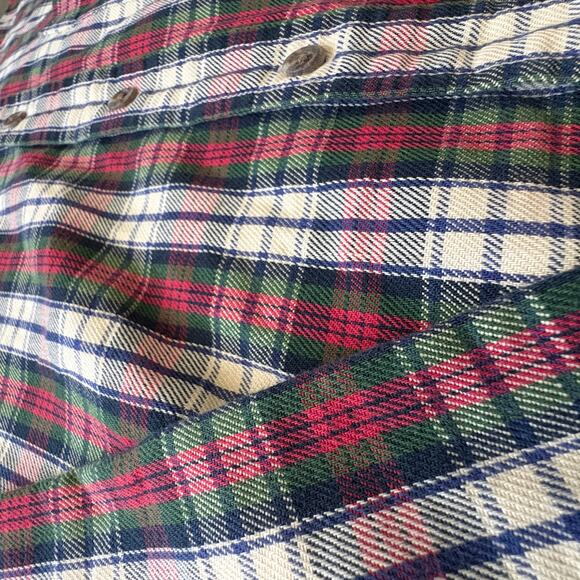 VTG Ralph Lauren Christmas Plaid Rugby Campus Classics Plaid Flannel XL 2004 - Picture 8 of 11